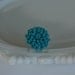 Marine Blue Mum Ring -- Silver Tone