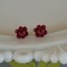 Wine Lotus Earrings
