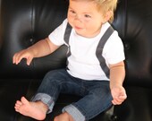 Grey Suspender Onesie