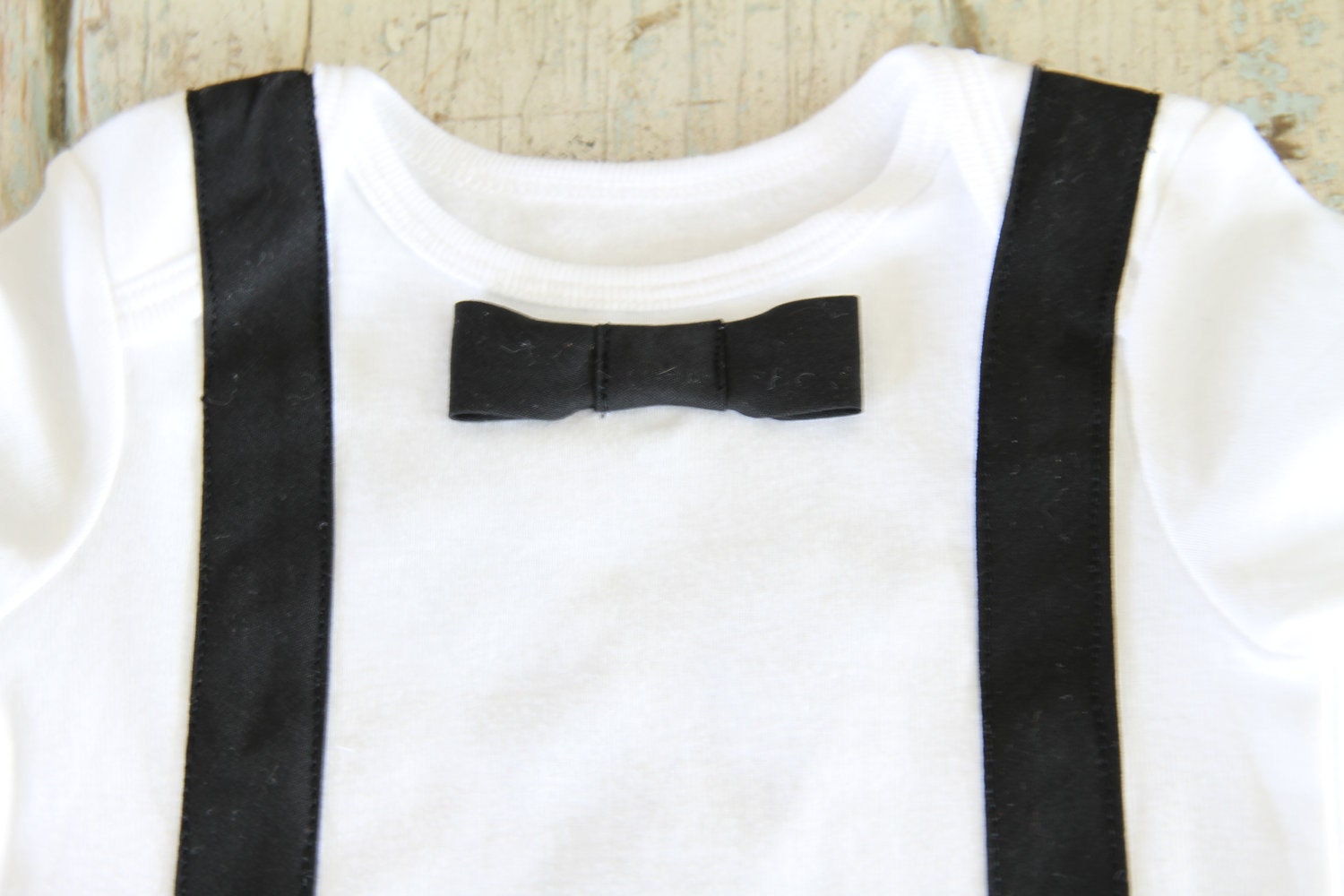 Boy's Bow Tie Suspender Onesie ... Perfect for a Wedding