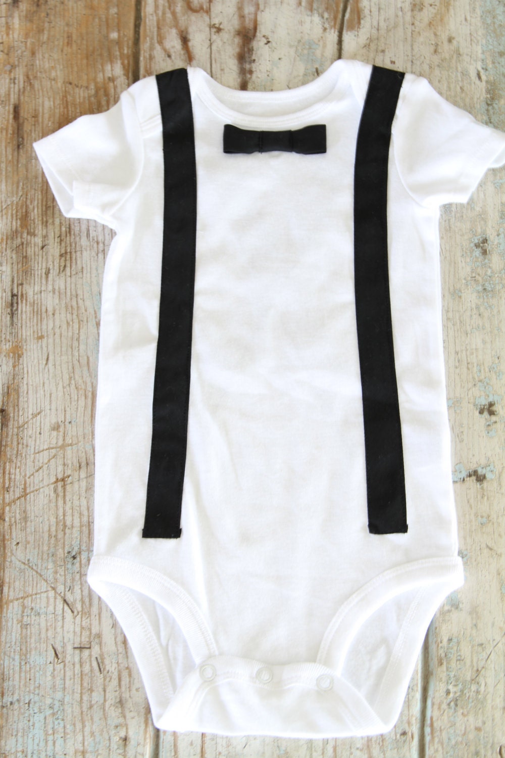Boy's Bow Tie Suspender Onesie ... Perfect for a Wedding