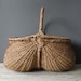 Extra Large Antique Egg Basket with Lid. Hand Woven