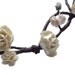 Boho Floral Crown Circlet Hair Vine with ivory flowers roses - Beach Pagan Wedding