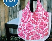 Reusable Grocery Bag PDF Sewing Pattern with Bonus Sewing Lesson