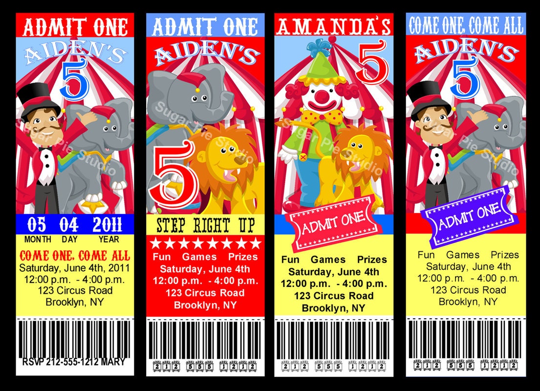 Free Carnival Birthday Party Invitation Templates