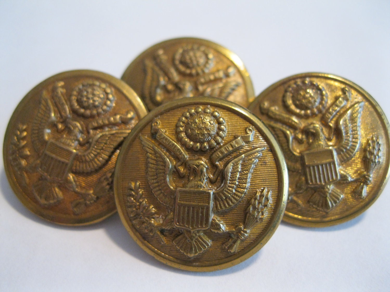 Vintage World War 2 Brass Uniform Buttons By CarlyBette On Etsy