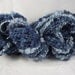 Twilight blue corespun art yarn, beehives, stacks, sequins Indigo dyed 60 yards