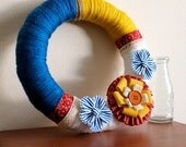 Ready to SHIP - Texas Fair Handmade Wreath - 14 inch by HotGlueHangover