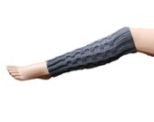 Wool Leg Warmers Knit in Charcoal Grey - Fall Winter Fashion - Teens Women Accessories