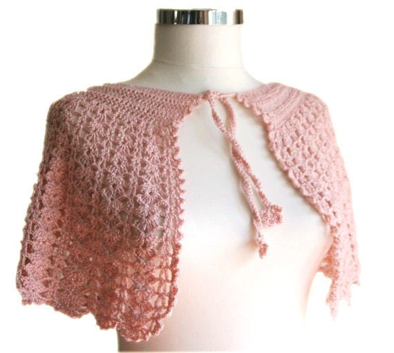 Sparkled Capelet Scarf in Dusty Pink - Spring Fall Winter Accessories - Women Fashion - Blush - Pastel