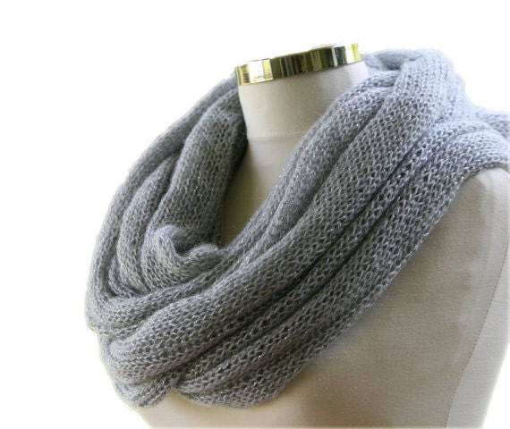 Infinity Scarf in Sparkled Bluish Grey