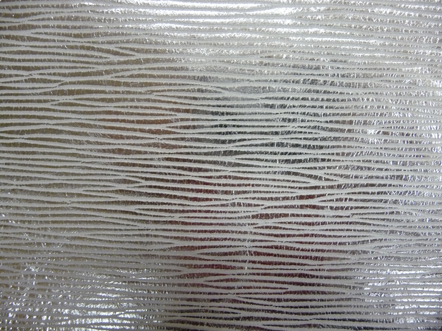 NEW 8"x10" Silver with White Tree Bark Print Cowhide Leather Hide 2 / .8 mm thickness