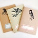 Notebook birds trio - lot of 3 - limited edition of 30