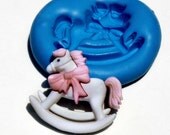 Buy 3 Get 1 Free - ROCKING HORSE Silicone Mold Mould Fondant Wax Candle Jewelry Charms Soap Flower Rose Resin Clay Polymer Kawaii