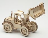 Laser Cut Puzzle Model - Bucket Loader