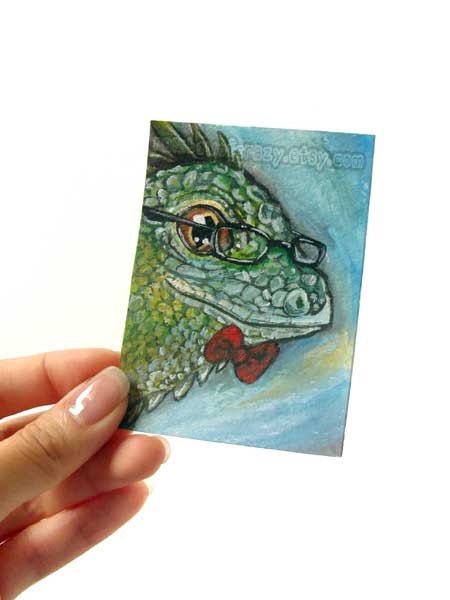 Iguana With Glasses