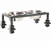 4 Inch Elevated Dog  and Cat Feeder, Bowl Holder Traditional Design