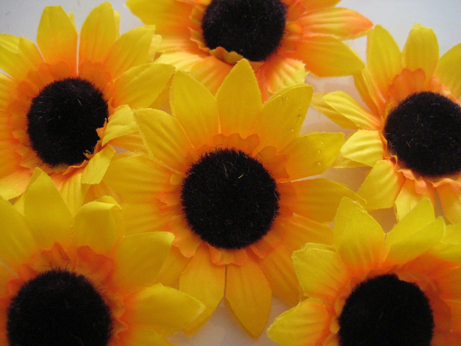 Sunflower Appliques - For Gift Wrapping or on a Little Girl's Bedroom Wall 3 inches 12 pieces