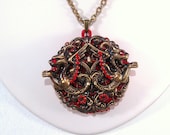 Dragon Pendant Necklace Handmade Jewelry Vintage Locket