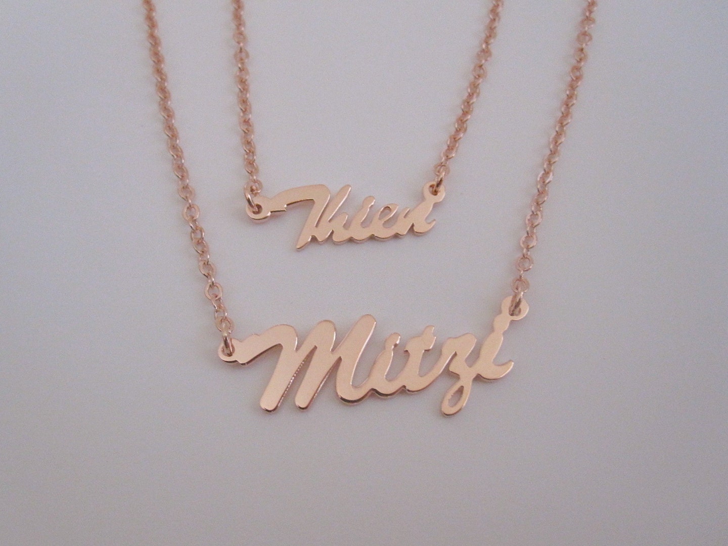 Personalized Mini Rose Gold Name Necklace