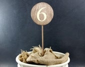 Wedding Reception Table Numbers Natural Wedding Decor Set of 18