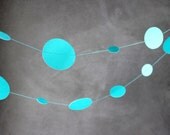 Holiday Party Decoration Teal Paper Garland