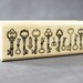 Cyber Monday Rubber Stamp Vintage Key Border DIY Wedding Favors FREE SHIPPING