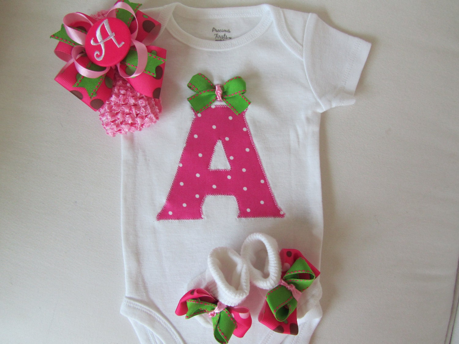 Baby GIrl's Monogrammed Clothing Newborn going by BowtiqueMama
