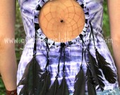 Native Dreamcatcher Cut Out Tie Dye Festival Fringe Hippie Shirt