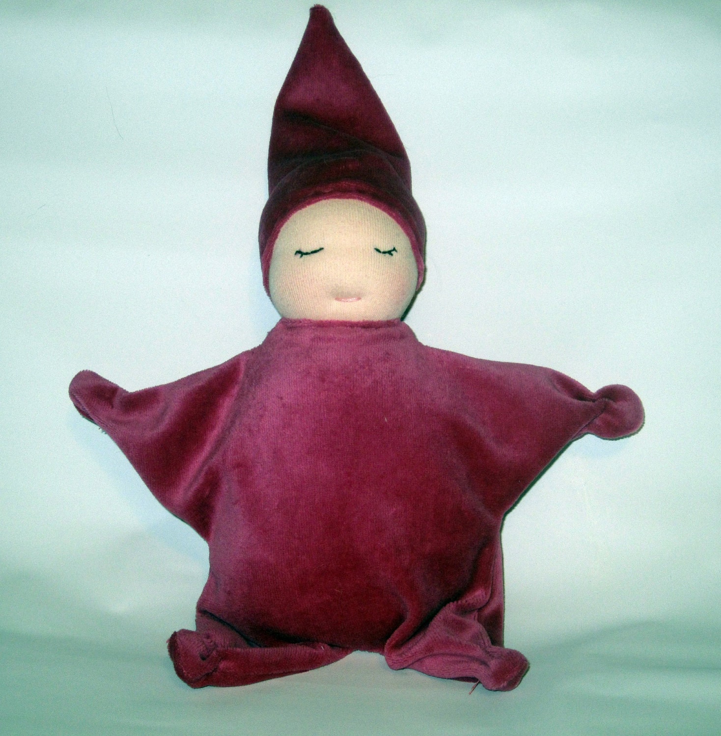 Waldorf inspired Star shaped baby.  8 inches.  Perfect baby gift.  Custom made, you choose fabrics.