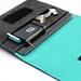 iPad Sleeve / iPad Case / iPad Cover / iPad Organizer - Dark Gray & Turquoise  - Weird.Old.Snail