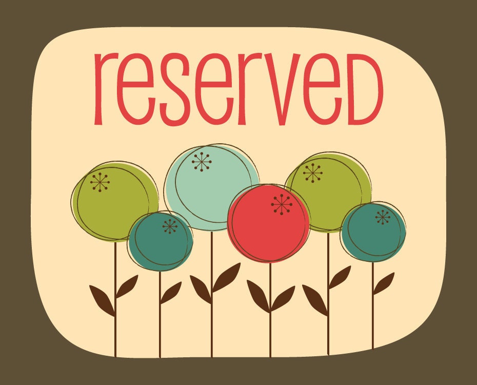 RESERVED FOR COLLEEN