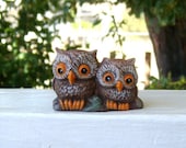 miniature ceramic  owls