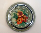 glass paperweight - wild flowers