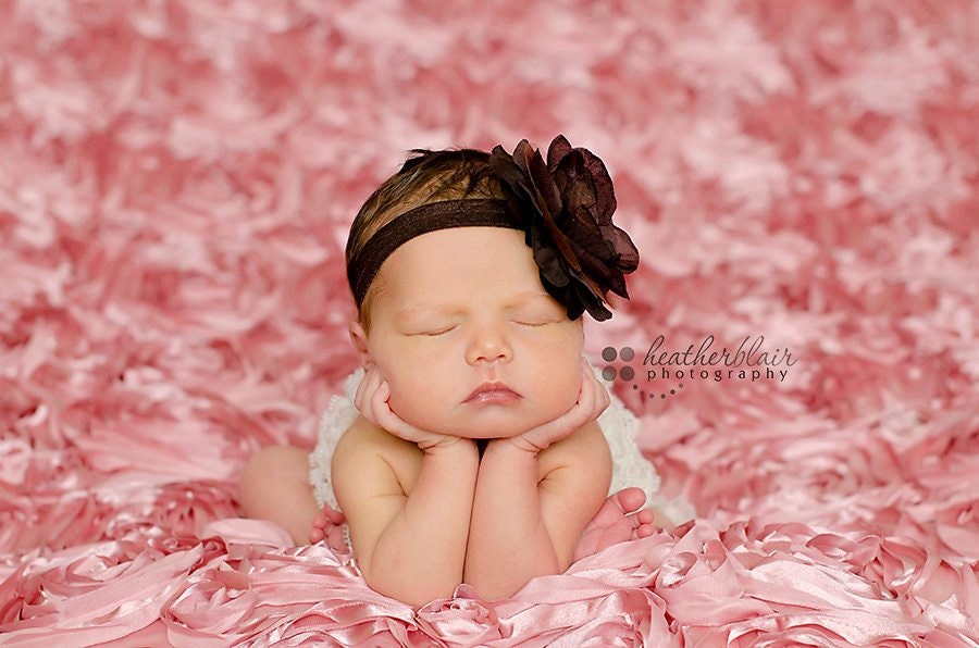 Baby Headbands - Brown Flower Headband - Baby Girl Headbands