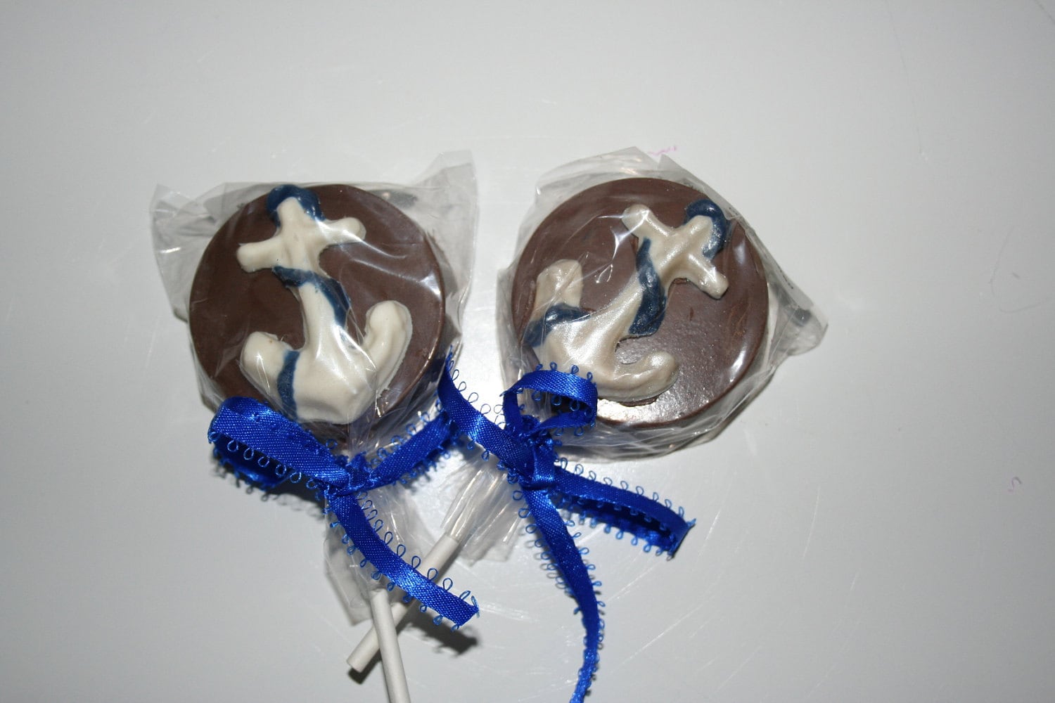 12 Anchor Oreo Cookie Pop lollipop Gourmet Chocolate  Shower Birthday gift Boat Party Favor Kids