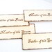 Wedding Chair Signs or Church Pew Markers (Set of 4) Rustic Wedding Outdoor Wedding Seating plan