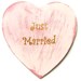 Shabby Chic Just Married heart. You pick colors. Customized.