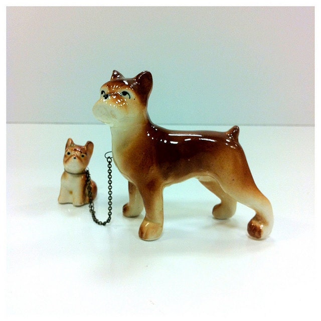 Dog and Puppy Figurines 1950s