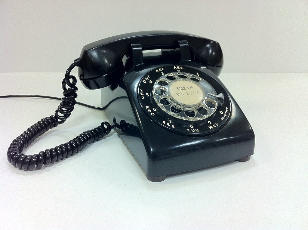 Black Rotary Telephone Western Electric 1965