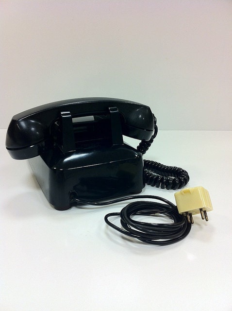 Black Rotary Telephone Western Electric 1965