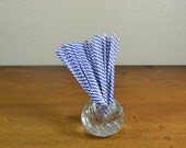100 BLUE and white twist ties, 4 inches