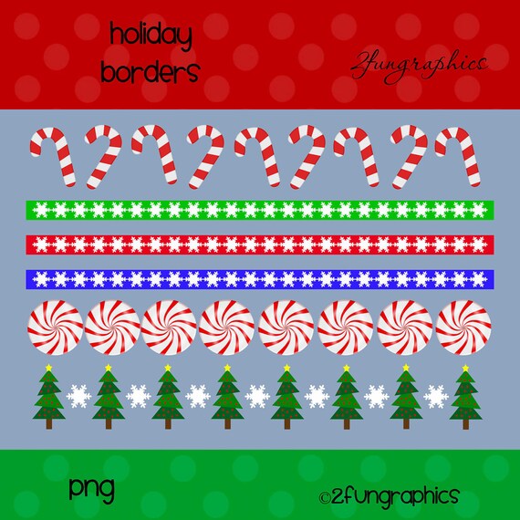 Christmas Borders 12" wide , personal or small commercial use Il_570xn