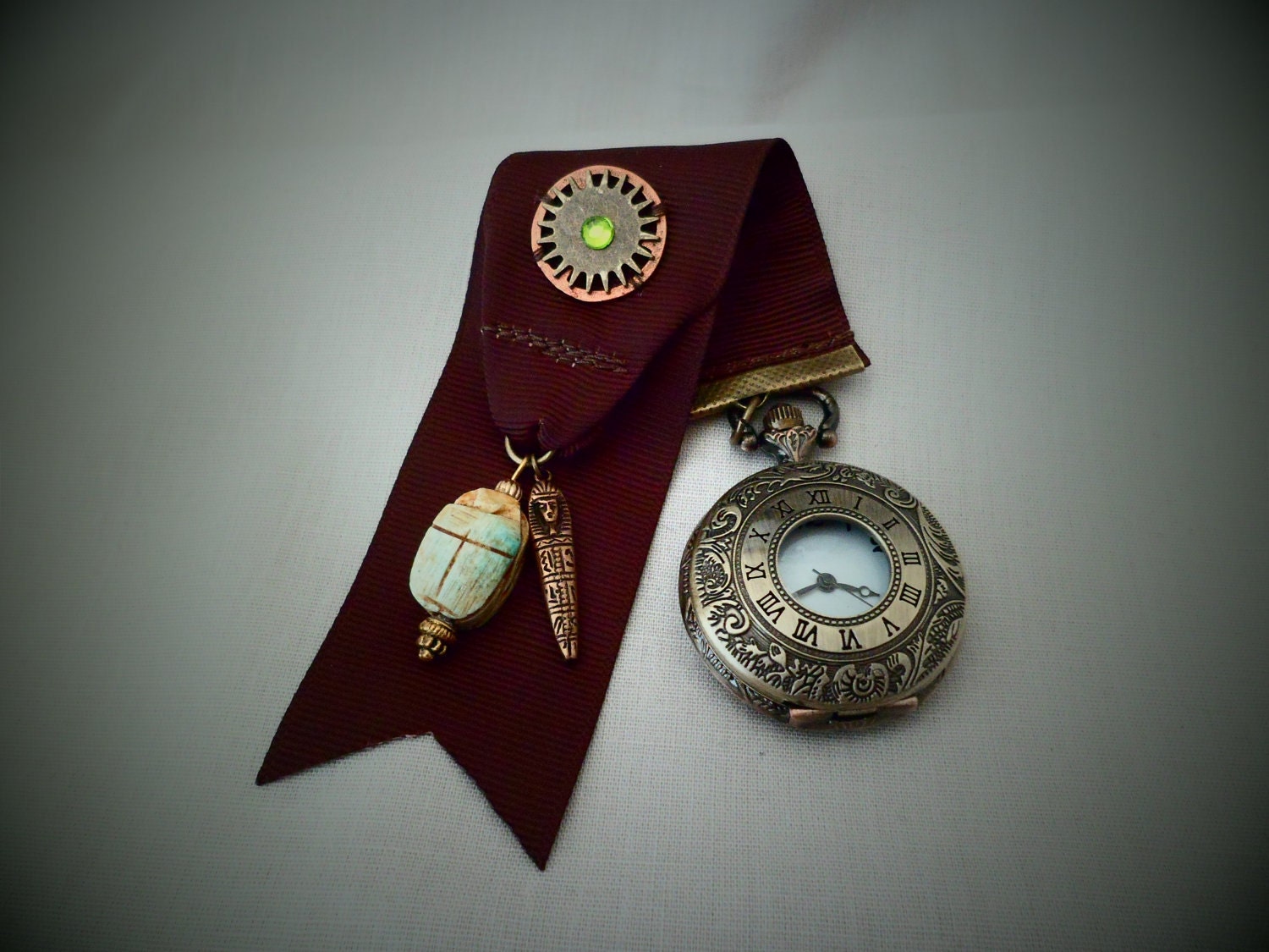 Egyptian Steampunk Pocket Watch Fob