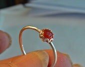 Crown Cornellian stacking ring sterling silver