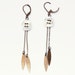 CUTE HAS A BUTTON earrings in mother of pearl and brass
