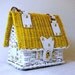 Vintage 1960s Yellow and White House Basket Purse