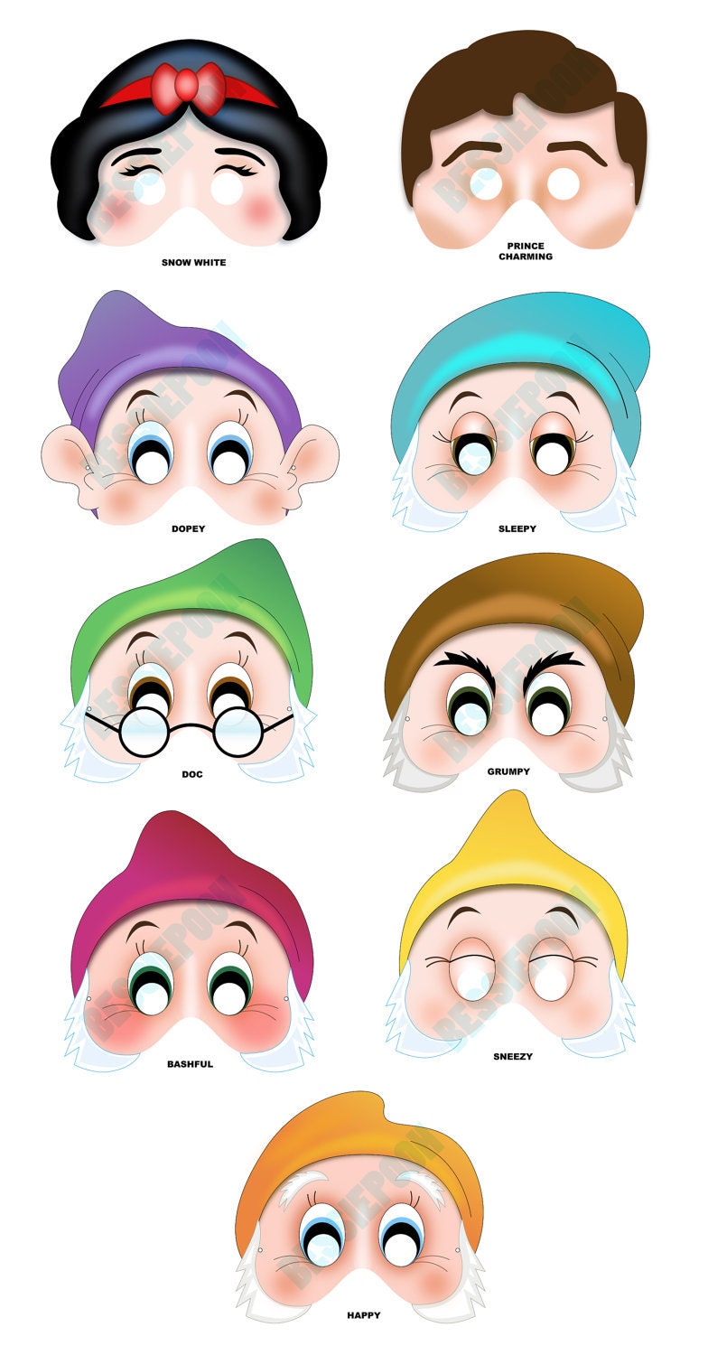 seven dwarfs masks