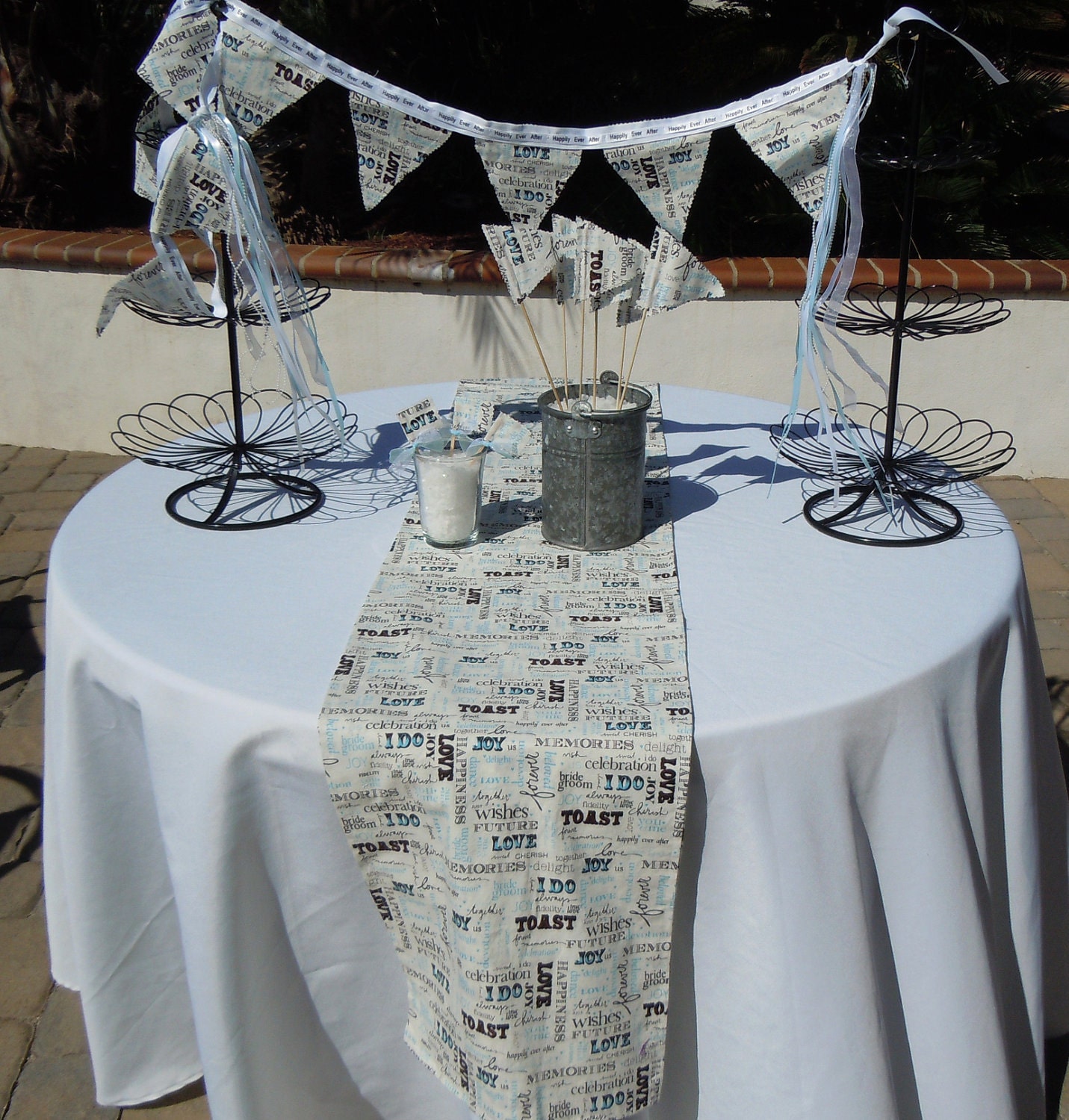 Wedding or Bridal Shower Set Table Runner by SimplySweetNothings