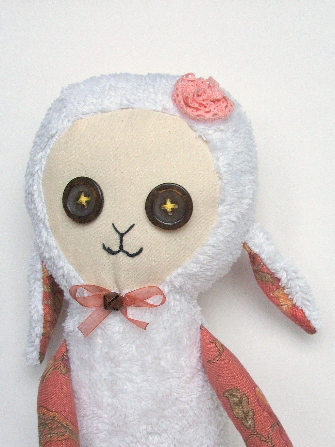 CLOTH DOLL Small Eco sheep lamb - worldwide FREE shipping